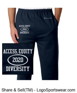 Sweat pants with Access, Equity and Diversity Design Zoom